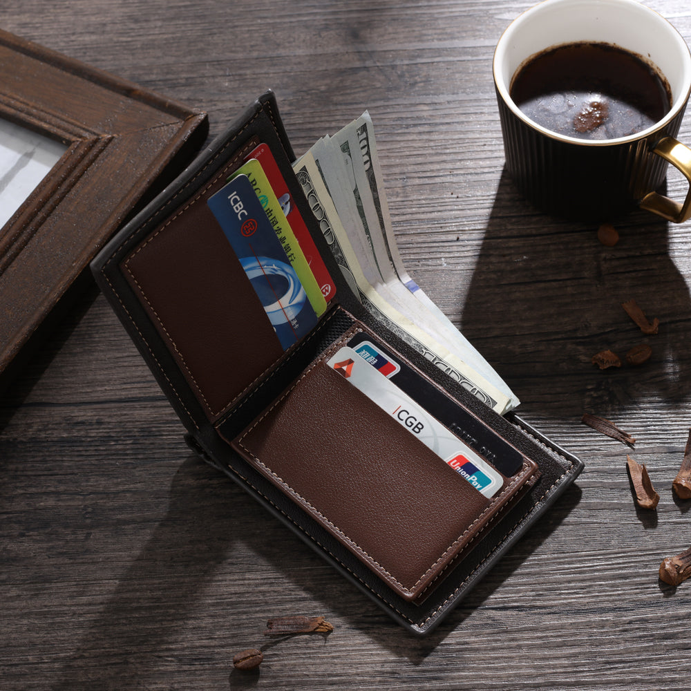 Individuelles Foto Portemonnaie für Männer, grau, personalisierte Geschenke