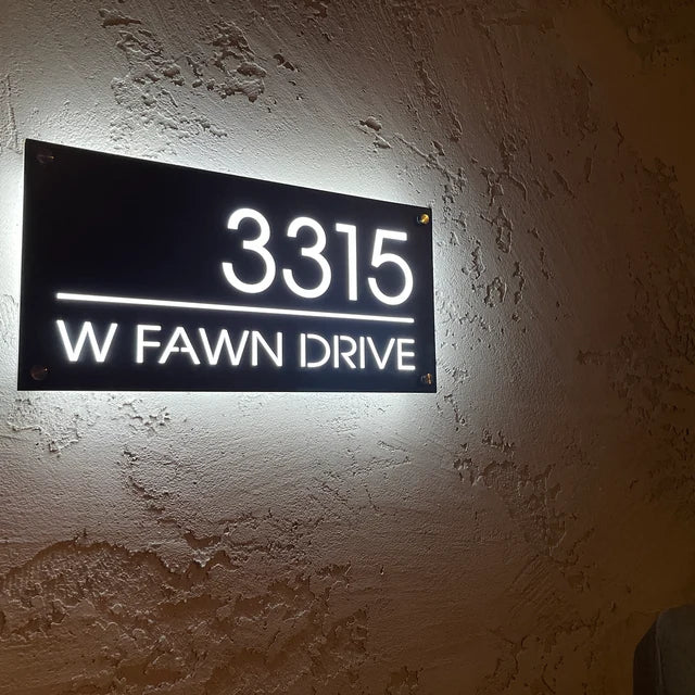 Modernes LED-Hausnummernschild