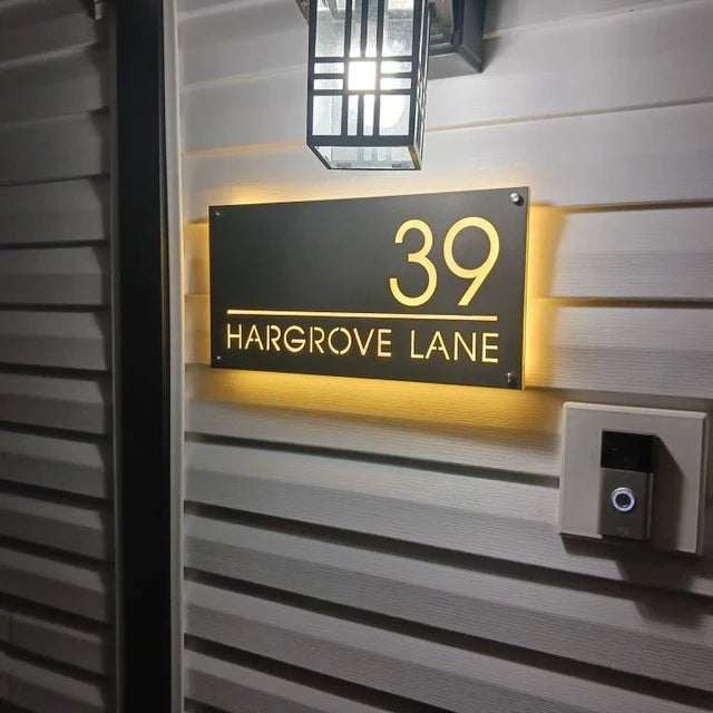 Modernes LED-Hausnummernschild