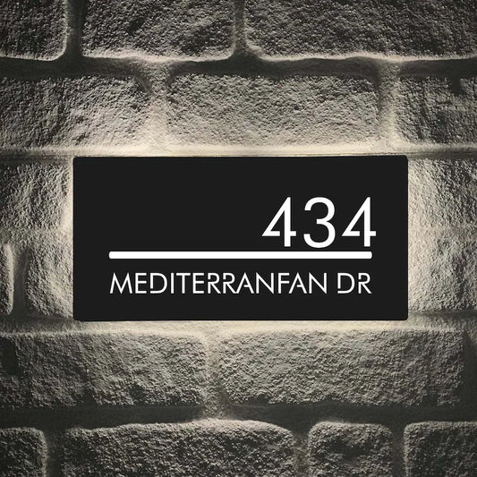 Modernes LED-Hausnummernschild